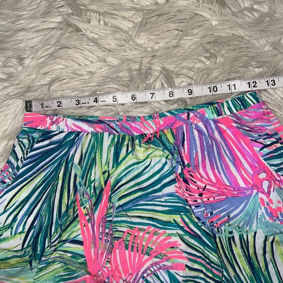 Lilly Pulitzer Sam Skort in Scarlet McCaw Skirt w/ Shorts Palm Leaf sz XL 12-14 - Picture 4 of 8